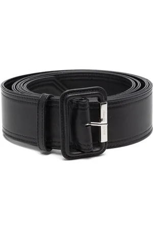 Alexander McQueen Pointed leather buckle belt