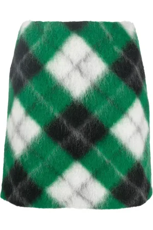 Opening Ceremony Check-print mini skirt