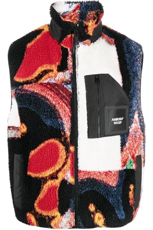 AMBUSH Faux-shearling graphic-print gilet