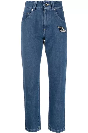 Opening Ceremony Embroidered logo-patch cigarette jeans