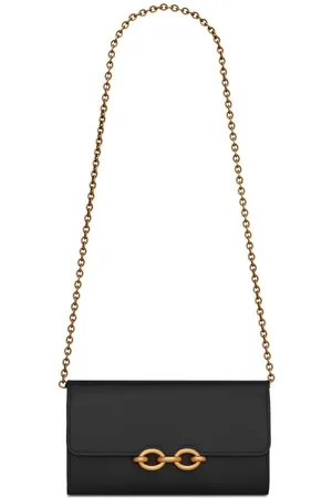 Saint Laurent Le Maillon leather wallet on chain