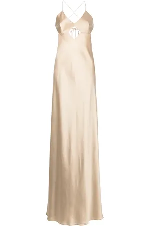 Michelle Mason Cut-out detail silk gown