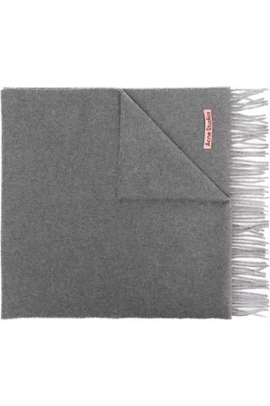 Acne Studios Scarves - Logo patch cashmere scarf