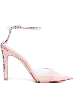 Stuart Weitzman Crystal-embellished pointed pumps