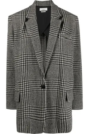 Marant Etoile Cikaito oversized plaid coat