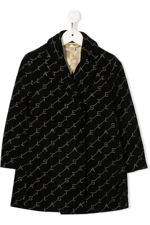 Stella McCartney Logo-print single-breasted coat