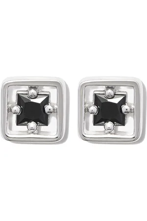 Suzanne Kalan 18kt white gold Inlay sapphire stud earrings