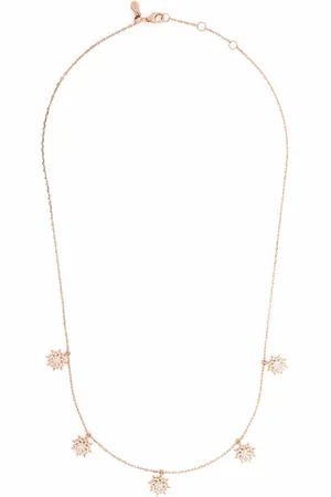 DJULA 18kt rose gold Soleil diamond chain necklace