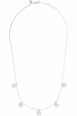 DJULA 18kt white gold Soleil diamond chain necklace