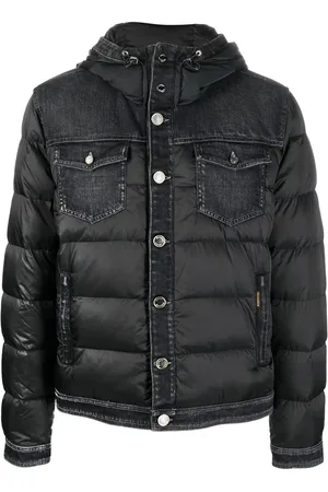 MOORER Button-up padded down jacket