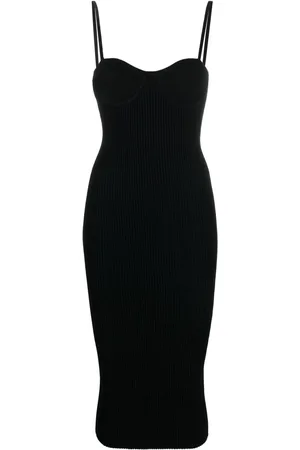 Helmut Lang Sweetheart-neck midi dress