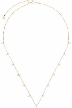 DJULA 18kt rose gold diamond multi-tassel necklace