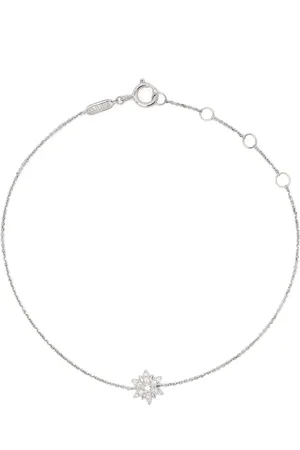 DJULA 18kt white gold Sun diamond chain bracelet