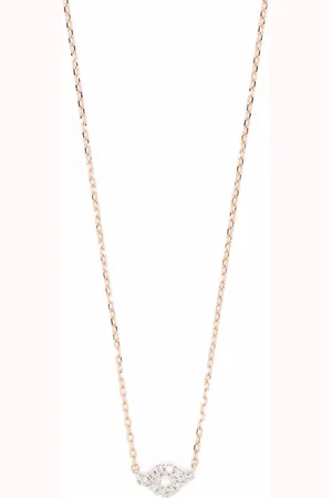 DJULA 18kt rose gold diamond eye necklace