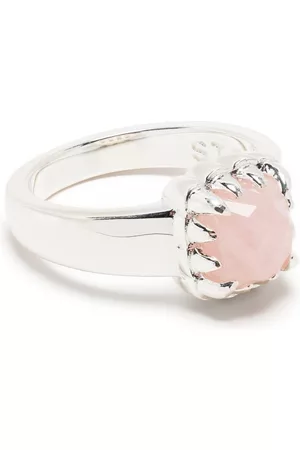 Stolen Girlfriends Club Baby Claw rose-quartz ring
