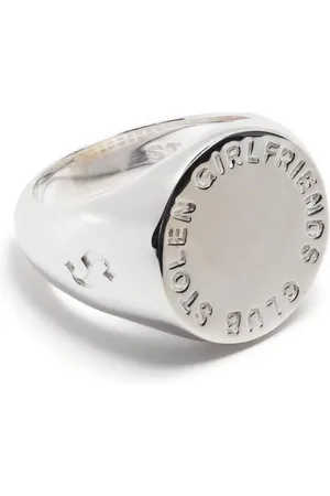 Stolen Girlfriends Club Logo-engraved signet ring