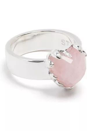 Stolen Girlfriends Club Rings - Love Claw rose quartz ring