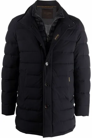 MOORER Layered down-padded jacket