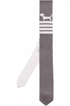 Thom Browne Men Bow Ties - Hector 4-Bar stripe knit tie