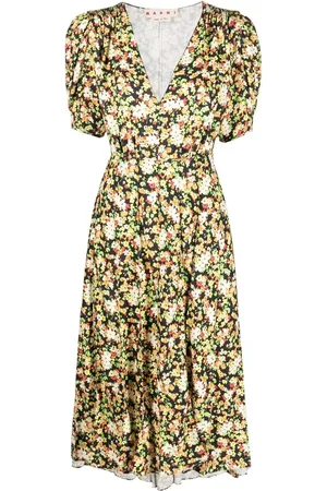 Marni Floral-print midi dress