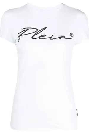 Philipp Plein Script logo crystal-embellished T-shirt