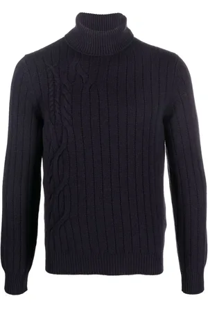 corneliani Roll-neck cable-knit jumper