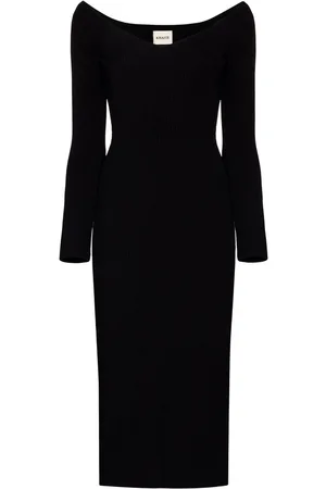 Khaite The Pia ribbed-knit midi dress