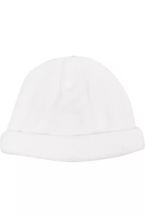 LITTLE BEAR Beanies - Logo-embroidered velour beanie