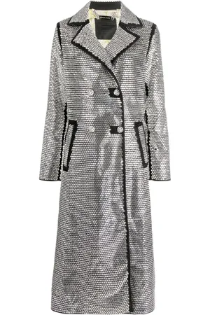 Philipp Plein Crystal-embellished long coat