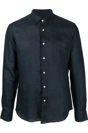 PENINSULA SWIMWEAR Crinkled effect curved hem shirt