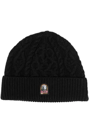 Parajumpers Beanies - Logo-patch cable-knit beanie