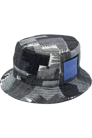 MARCELO BURLON Men Hats - Logo-patch cotton bucket hat
