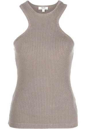 AGOLDE Cutaway ribbed-knit top