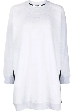 Msgm Side-stripe oversized sweatshirt