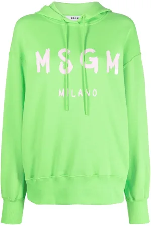 Msgm Logo-print cotton hoodie