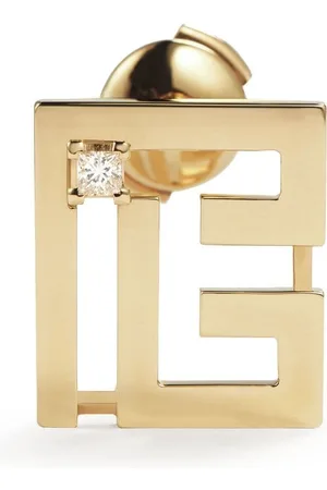 Balmain 18kt yellow Labyrinth PB diamond single stud earring