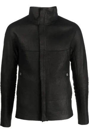 ISAAC SELLAM EXPERIENCE Crinkled zip-up leather jacket