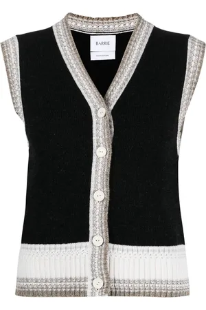 Barrie Sleeveless cashmere cardigan