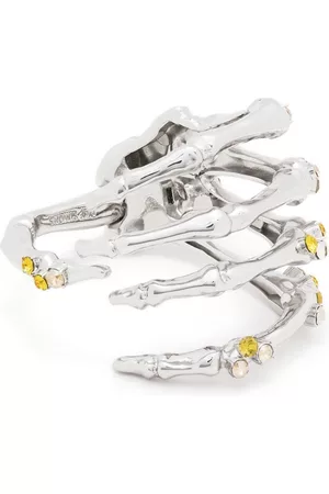RAF SIMONS Crystal-embellished skeleton bracelet