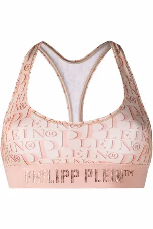 Philipp Plein Logo-print studded bra
