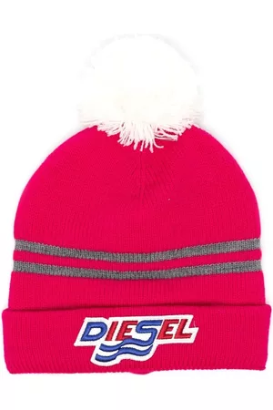 Diesel Beanies - Embroidered-logo knitted beanie