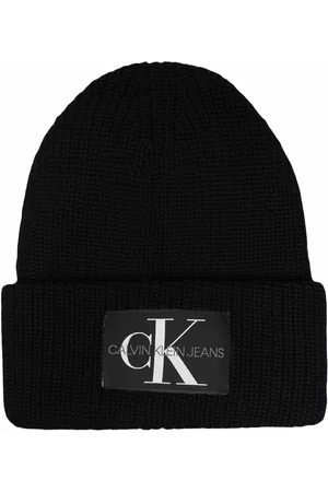 Calvin Klein Men Beanies - Logo-patch knitted beanie