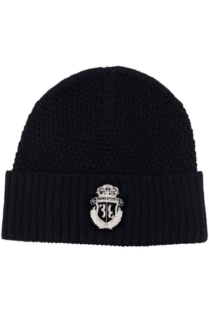 Billionaire Logo-patch ribbed merino beanie