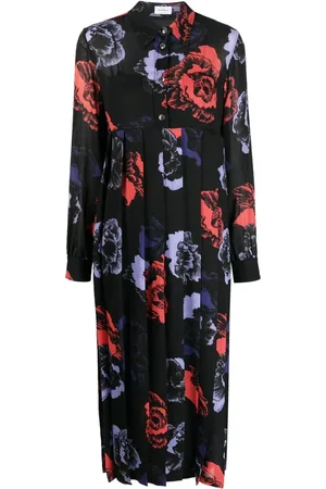 Salvatore Ferragamo Floral-print midi dress