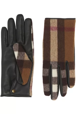Burberry Women Gloves - Check-pattern multi-panel gloves
