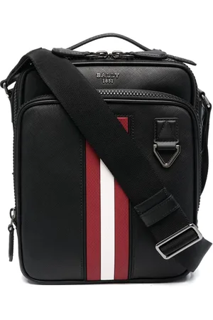 Bally Logo plaque leather messenger bag