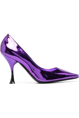 3Juin Metallic-effect 95mm heel pumps