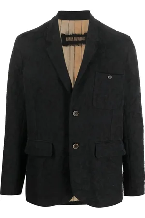 UMA WANG Patterned jacquard single-breasted blazer