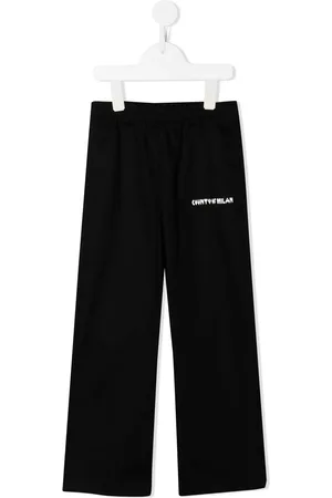 MARCELO BURLON Pixel-logo slip-on straight trousers