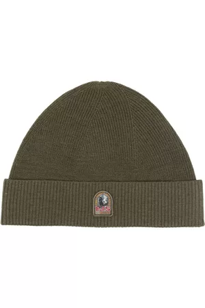 Parajumpers Beanies - Logo-patch knitted merino beanie